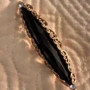 Vintage Black and Gold Brooch